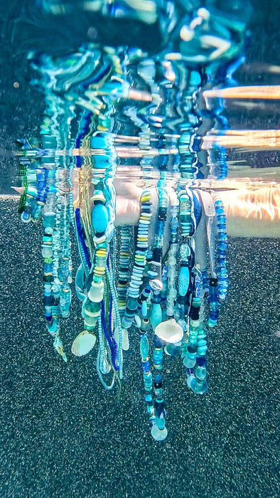 Twig and Twine Tribal Shell Necklace | Mixed Azul