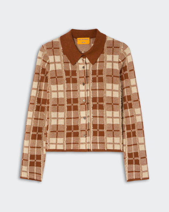 Guest in Residence Fringe Plaid Elle Top