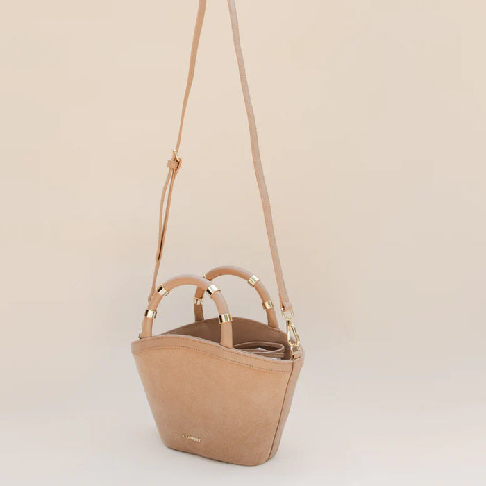 J. Lowery MINI TOTE | Tan Suede
