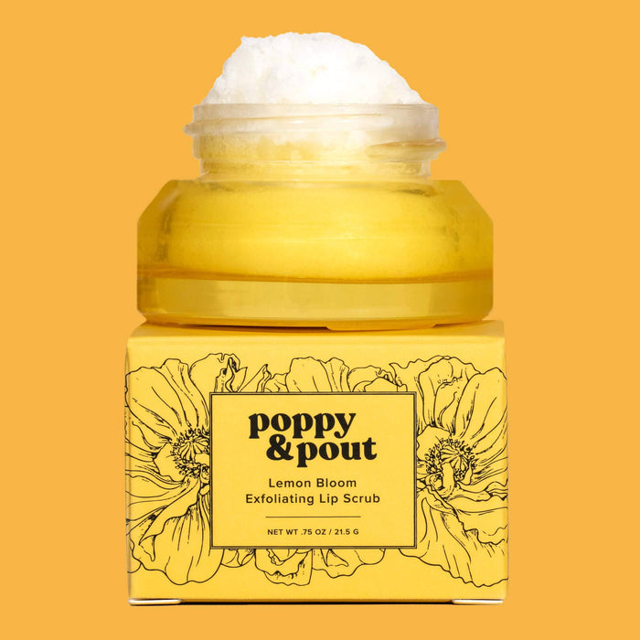 Poppy & Pout Lip Scrub, Lemon Bloom