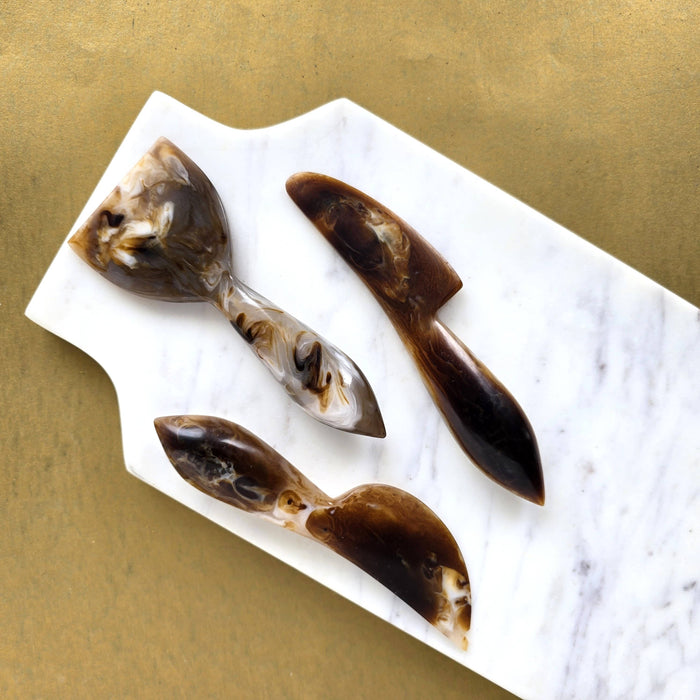 Gibb & Daan 3-Piece Cheese Knives Set - Resin Charcuterie Tools