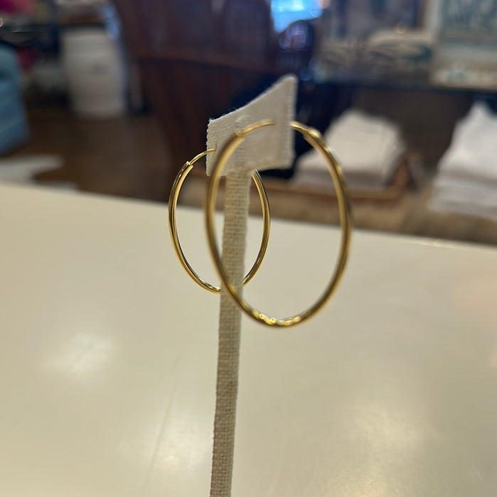 Elyssa Bass Oval 1/2" Gold Hoops