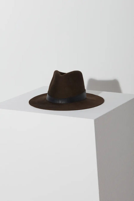 Janessa Leone Raleigh Dark Brown Hat