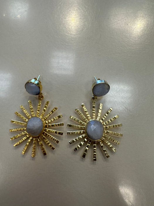 Elyssa Bass Moonstone Sunburst Earring