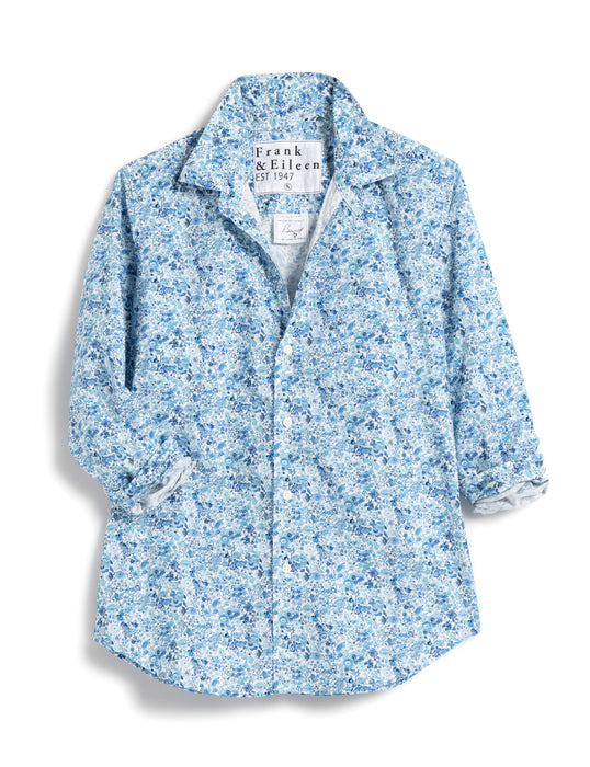 Frank and Eileen Barry Top (blue floral)