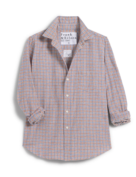 Frank and Eileen Barry SMALL BROWN, NAVY Top