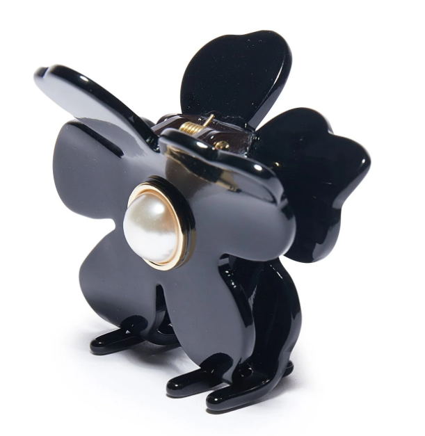 LeLe Sadoughi Black Lily Claw Clip