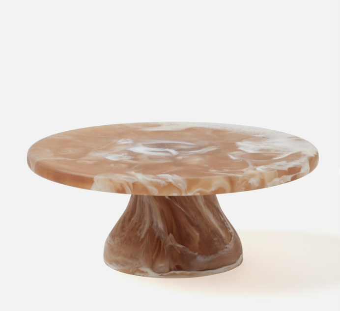 Hugo Brown Swirled Resin Cake Stand (Large)