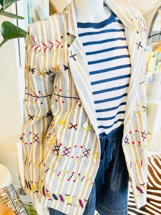Alix of Bohemia Elodie Arrow Linen Jacket