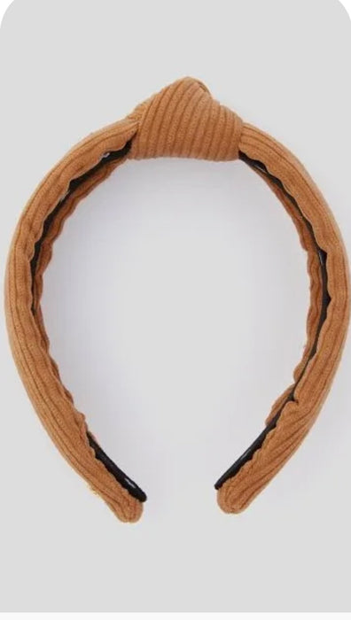 Lele Sadoughi Camel Slim Corduroy Headband