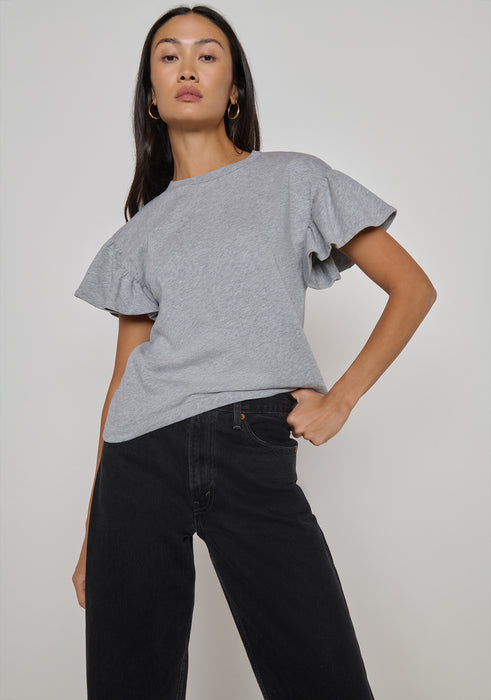 Nation LTD Camille Ruffle Sleeve Top
