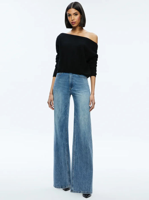 Alice and Olivia Sherrell Pullover Sweater (black)