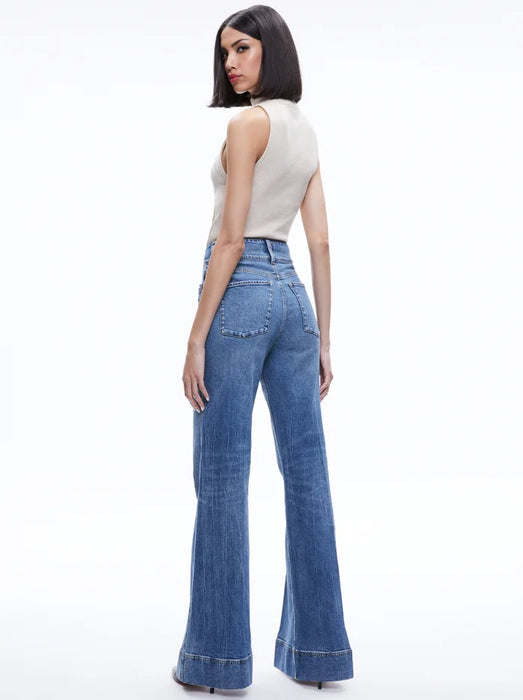 Alice and Olivia Almond Heather Turtleneck Tank