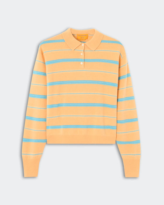 Guest in Residence Colligate Stripe Polo (orange)
