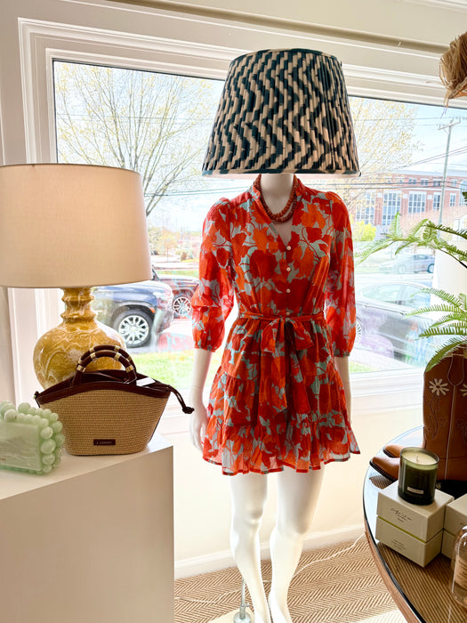 Birds of Paradis Celeste Dress Shoreline Poppy