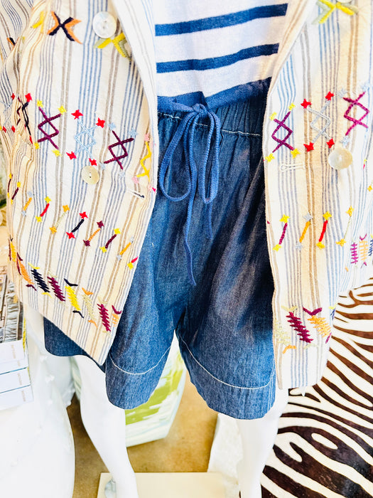 Alix of Bohemia Elodie Arrow Linen Jacket