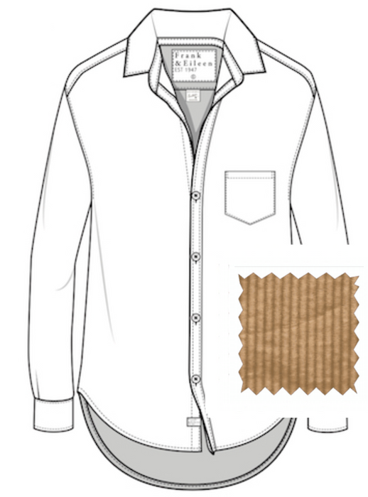 Frank and Eileen Relaxed Button-Up Shirt (Camel Corduroy)