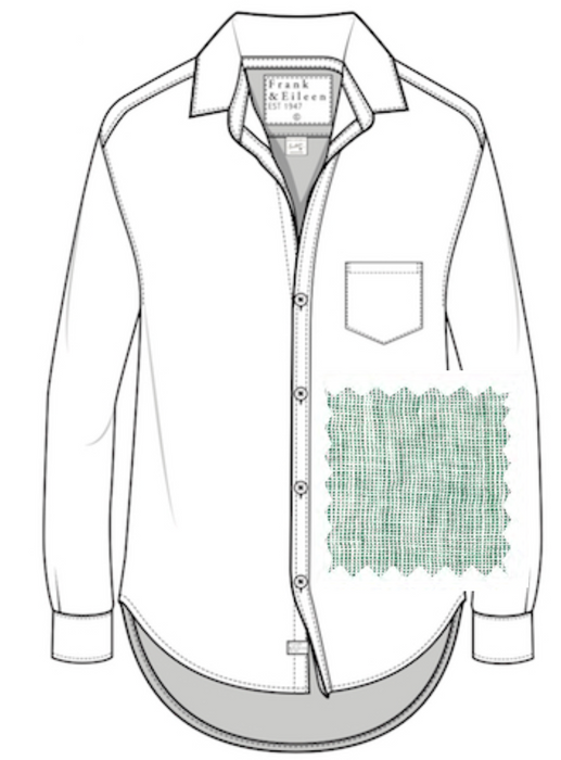 Frank and Eileen Green Linen Eileen Style Top