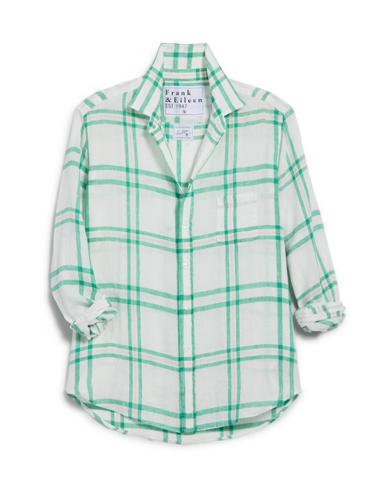 Frank and Eileen Green Light Pink Plaid Eileen Style Top