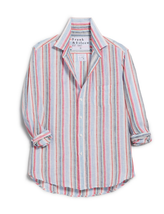 Frank and Eileen Multi Pink/ Green Stripe Eileen Style Top