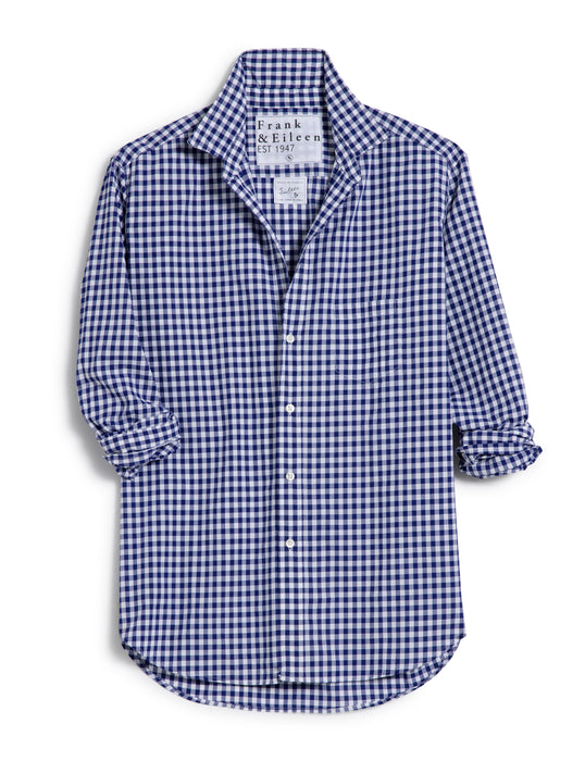 Frank and Eileen Navy/White Check Eileen Top