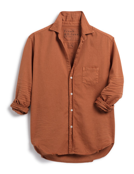 Frank and Eileen Relaxed Button Up Top (toffee)