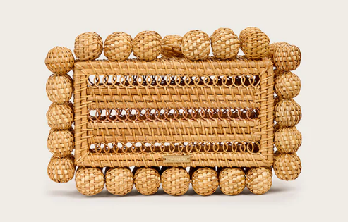 Cult Gaia Eos Clutch Rattan