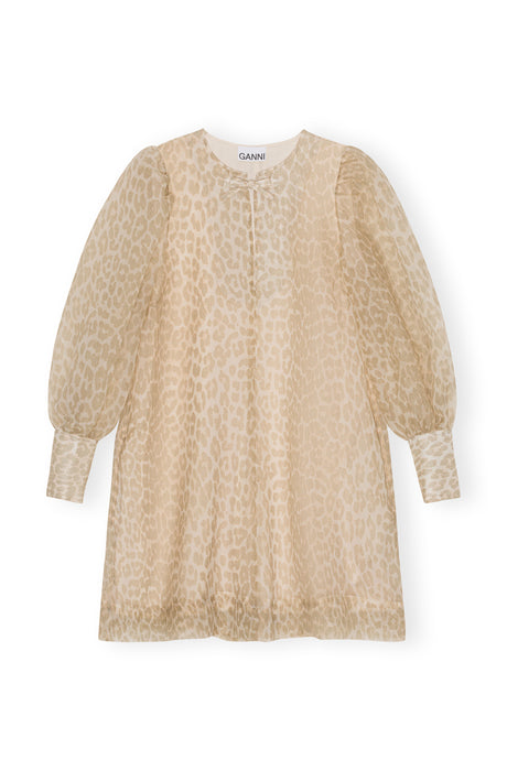 Ganni Organza A- Shaped Mini Dress