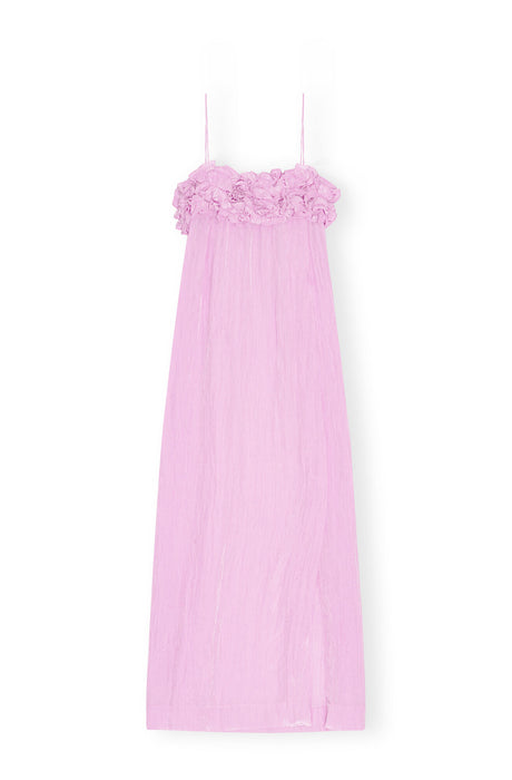 Ganni Shiny Tech Strap Midi Dress