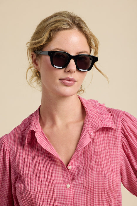 Birds of Paradis Jess Rosehip Gingham Top
