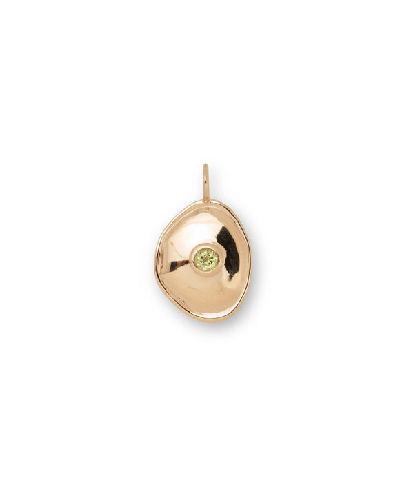 Lizzie Fortunato 14K Gold Birthstone Necklace Charm in Peridot