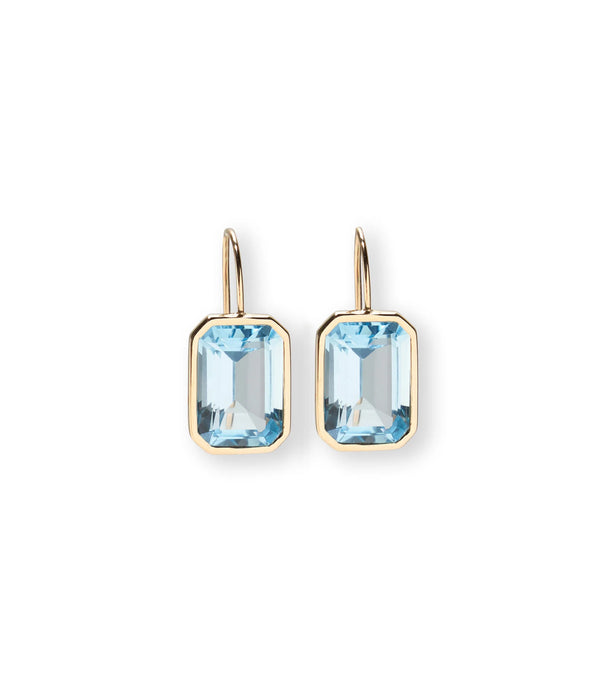 Lizzie Fortunato 14k Gold Aria Earrings in Sky Blue Topaz
