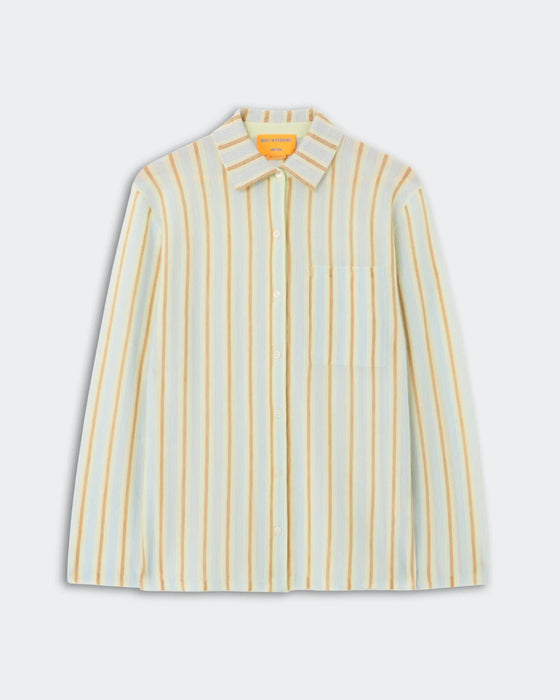 Guest in Residence Fine Stripe Showtime Top (limewash combo)