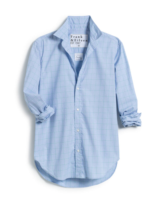 Frank and Eileen Blue w/ green windowpane Frank Top