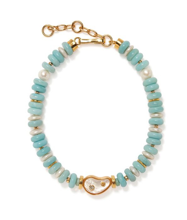 Lizzie Fortunato Goddess Collar in Pearl Lagoon