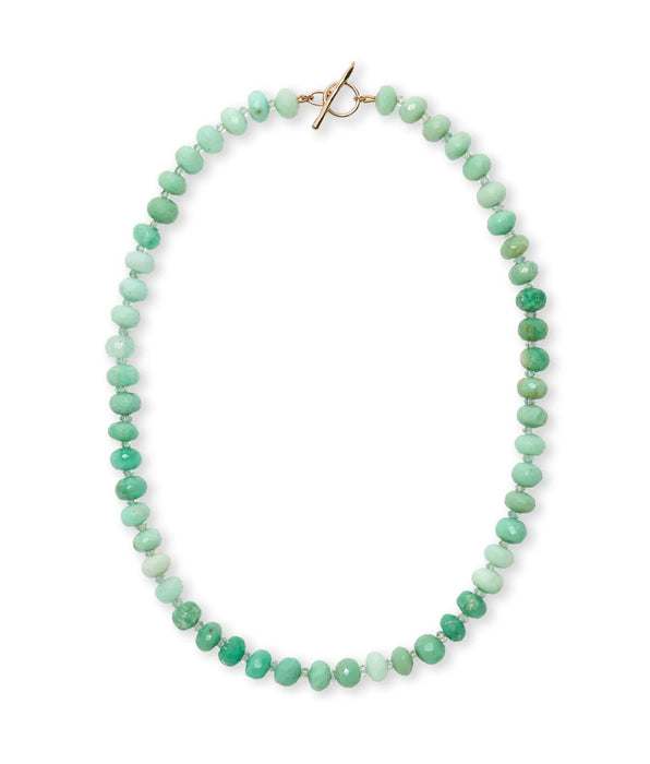 Lizzie Fortunato Chrysoprase & Aquamarine 14k Gold Necklace