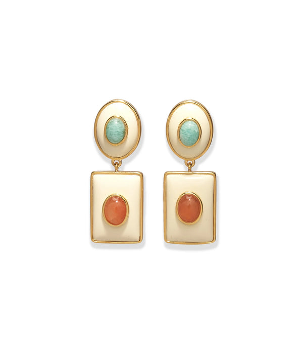 Lizzie Fortunato Ethereal Pool Earrings in Citrus