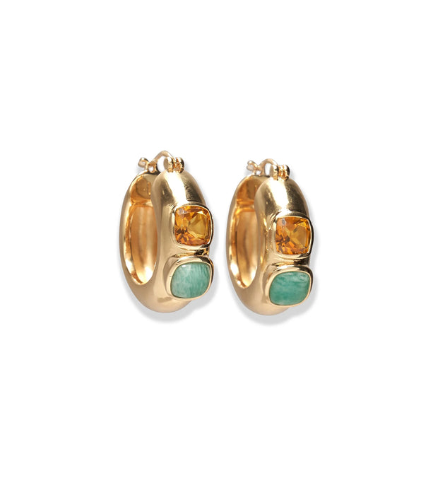 Lizzie Fortunato Piet Hoop Earring in Bitter Orange