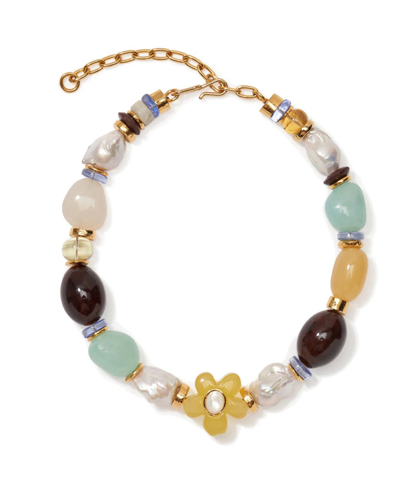 Lizzie Fortunato Mistflower Necklace in Limonchello