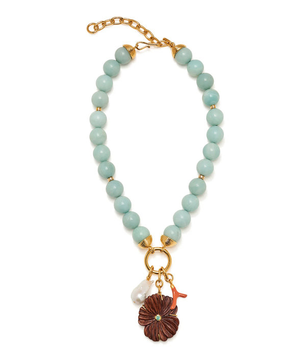Lizzie Fortunato DESERT BLOOM NECKLACE IN AMAZONITE