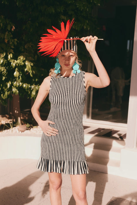 Simon Miller Belle Smoked BLK/WHT Mini Dress