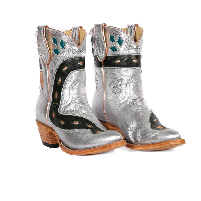 Fraulein Silver Sneaky Snake Boot