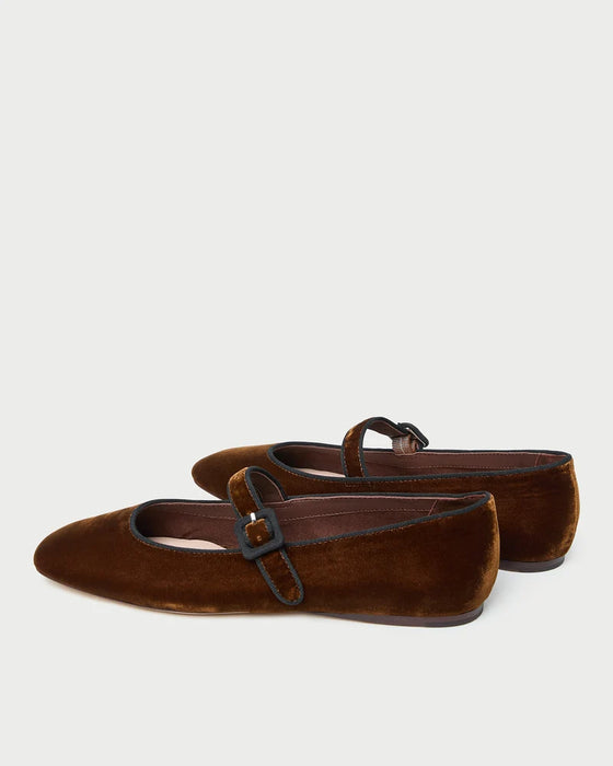 Loeffler Randall Mary Jane Ginger Dark Brown Flat