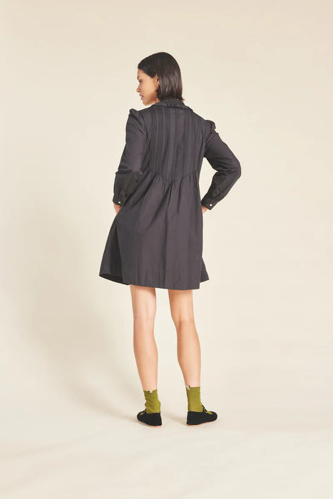 Birds of Paradis Olive Dress (black)