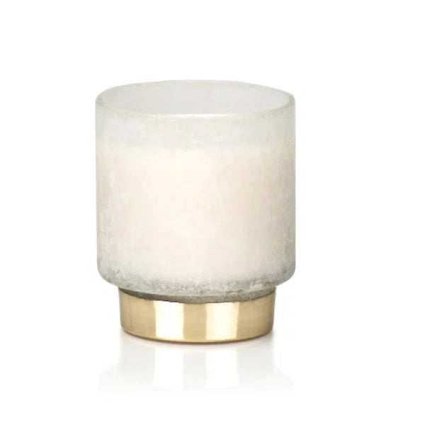Zodax Cortina Scented Candle Jar -  White/Tobacco Flower