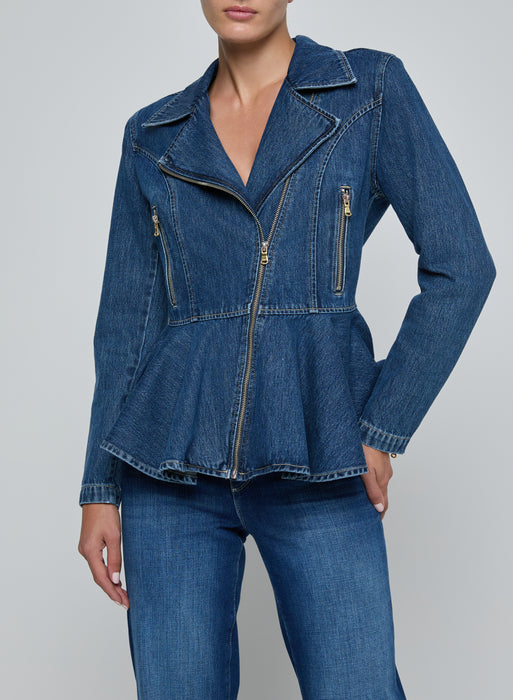L'agence Moxie Peplum Biker Jacket