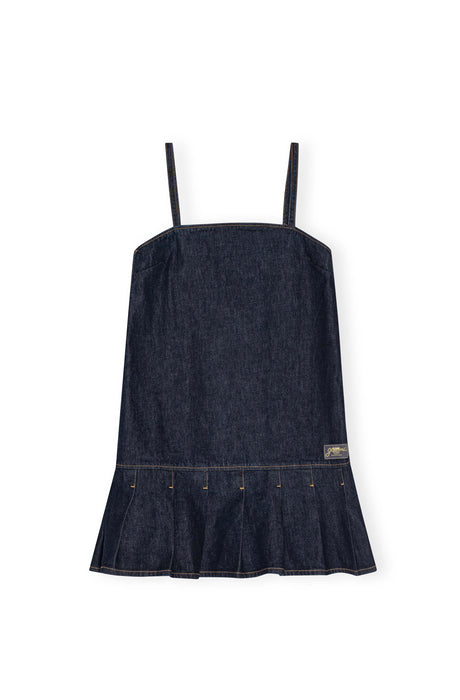 Ganni Rise Denim Strap Mini Dress