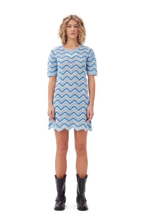 Ganni Cotton Crochet Mini Dress