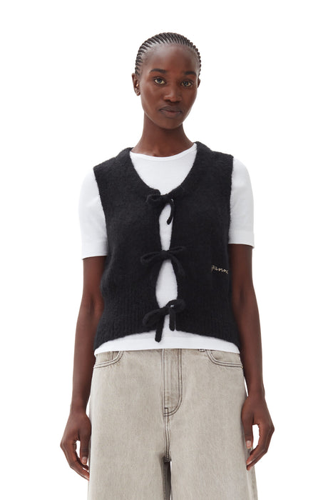 Ganni Light Mohair Tie String Vest