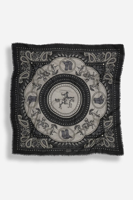 Maison Lecomte Flament Rodeo Black Scarf